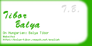 tibor balya business card